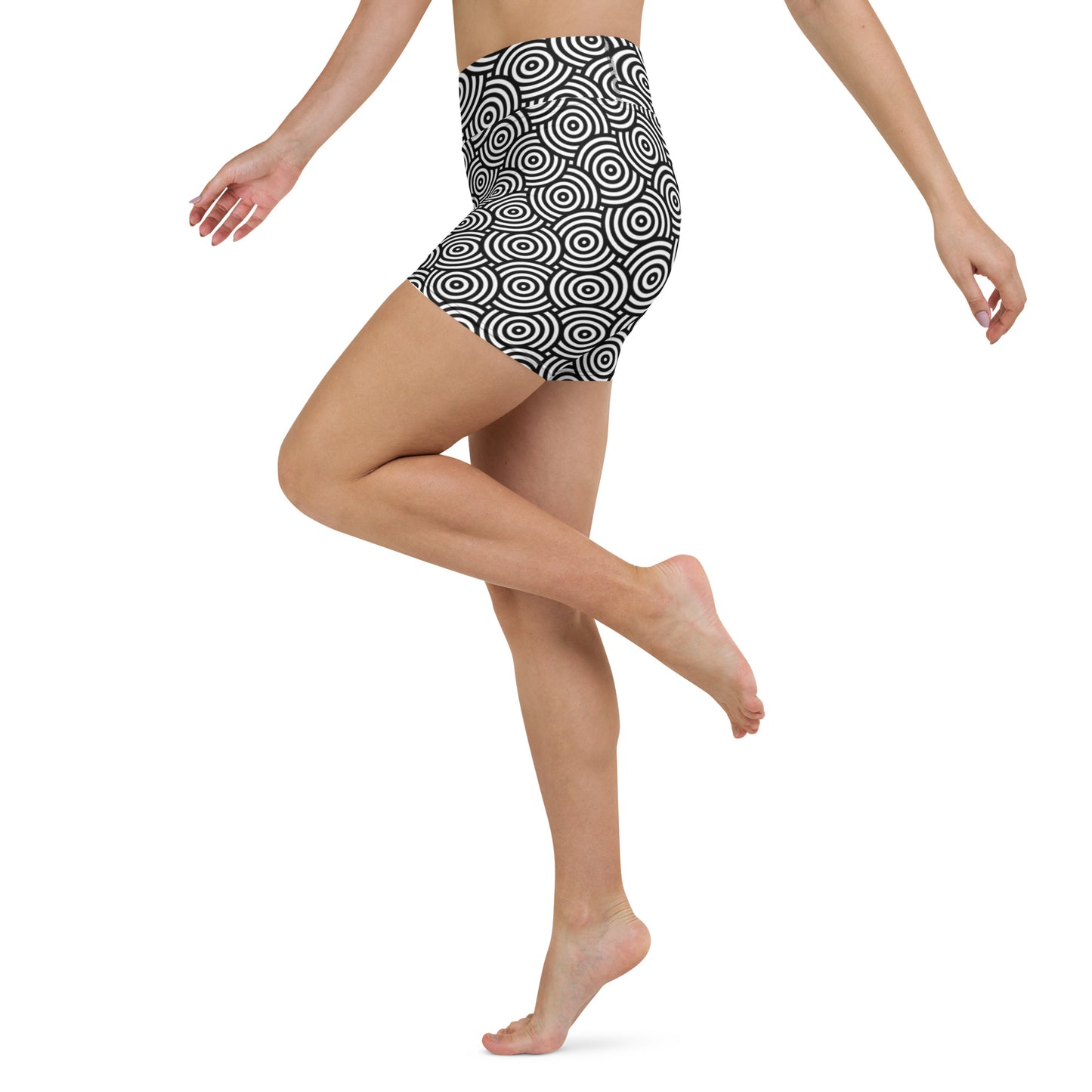 Geometric Chic Pattern Yoga Shorts