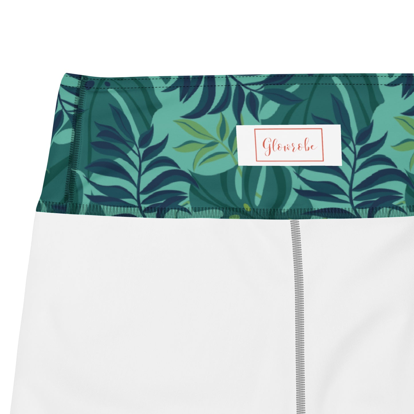 Vivid Canopy High-Waisted Yoga Shorts