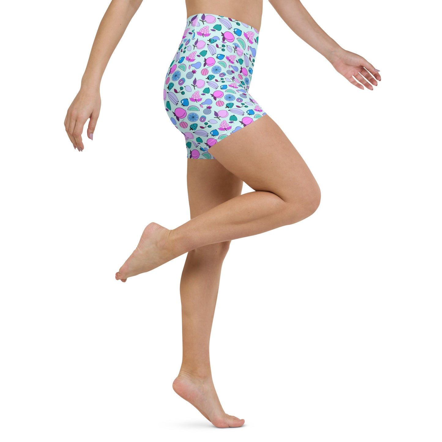 Fruit Paradise Patterned Yoga Shorts