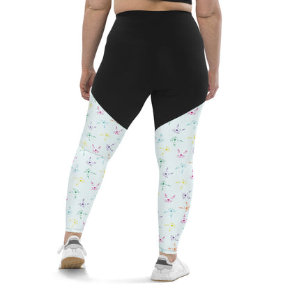 Meow Magic Printed High-Waisted Sports Leggings