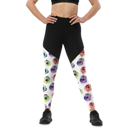 Floral Fiesta High-Waisted Sports Leggings