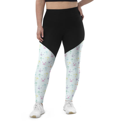 Meow Magic Printed High-Waisted Sports Leggings