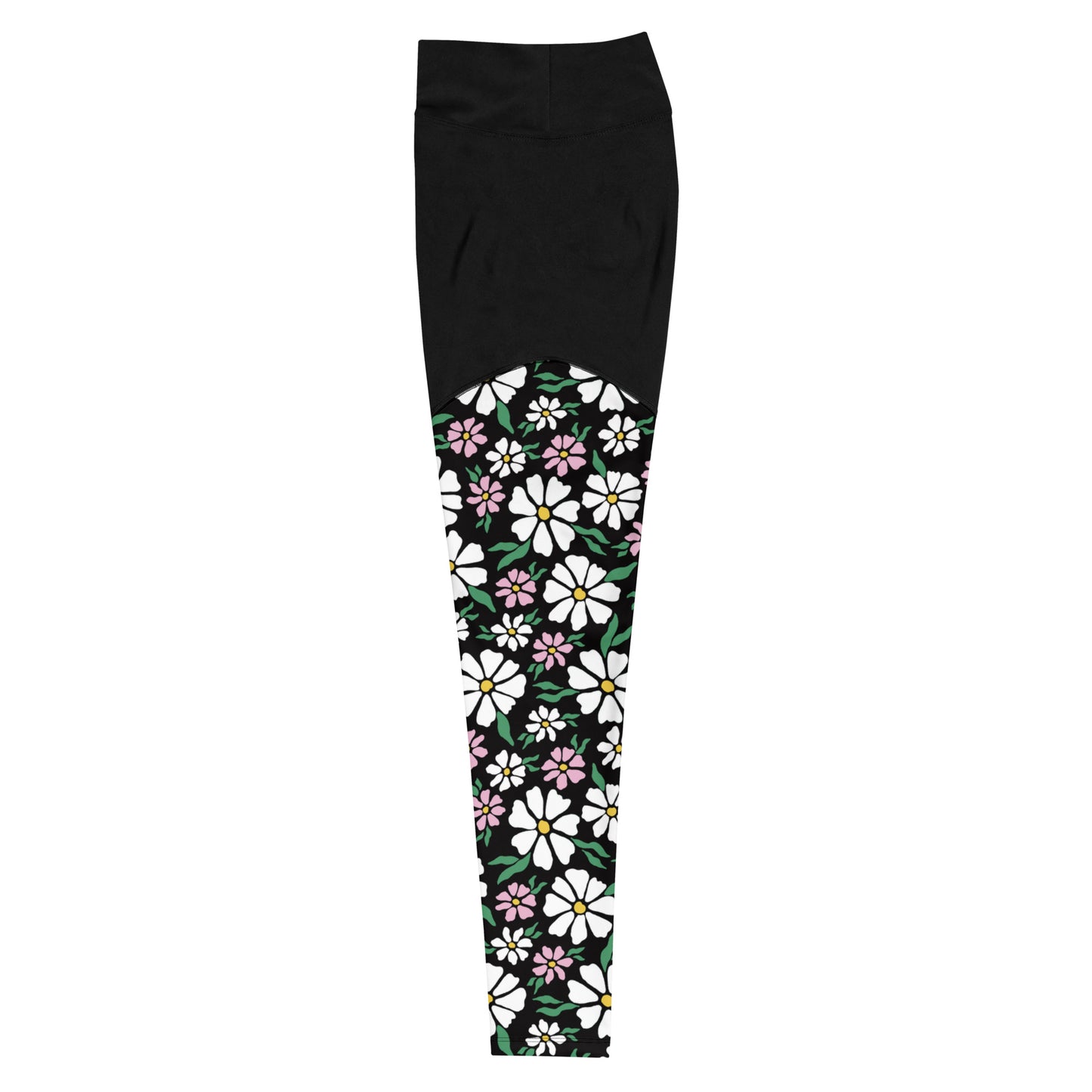 Blooming Buds High-Waisted Sports Leggings