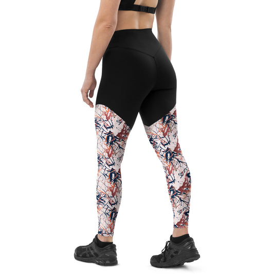 Watercolor Whimsy Athleticwear Sports Leggings