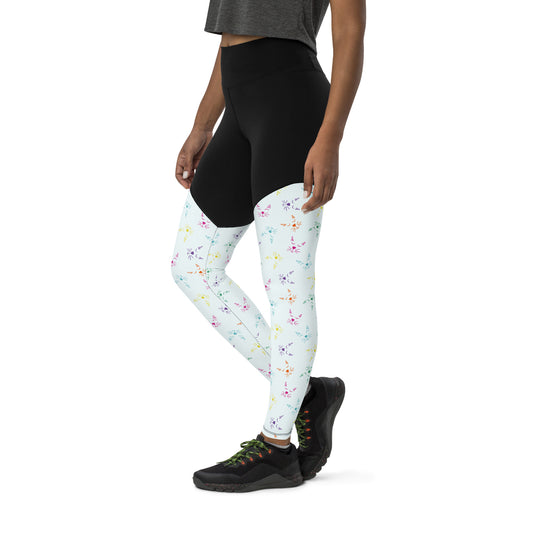 Meow Magic Printed High-Waisted Sports Leggings