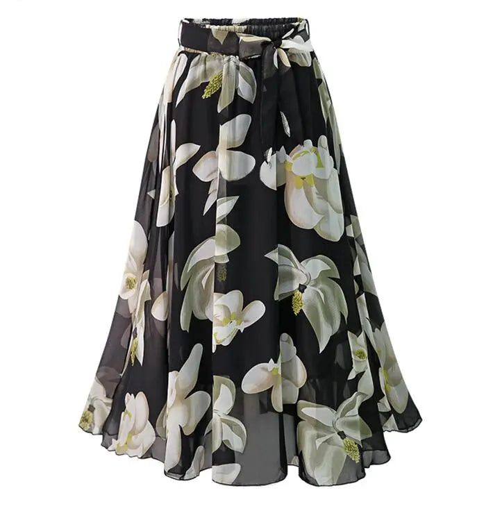 Floral Breeze New Plus Size Chiffon Skirts