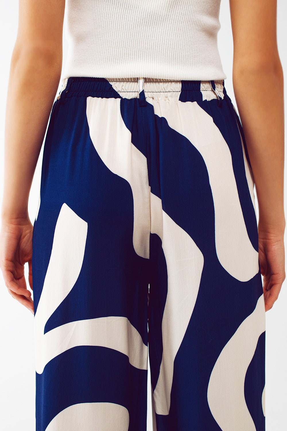 Urban Mirage Blue Relaxed Wide Leg Pants