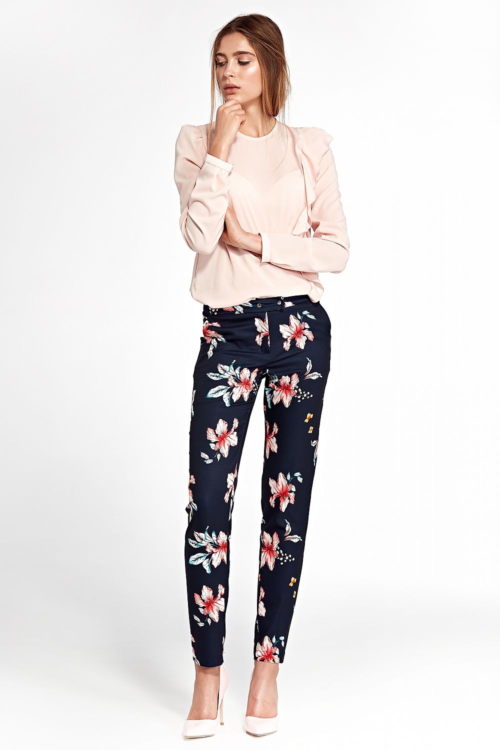 Everyday Floral Mid-Rise Trousers