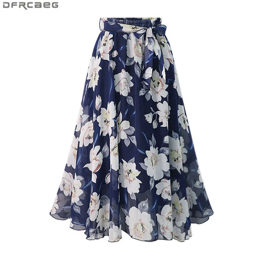 Floral Breeze New Plus Size Chiffon Skirts