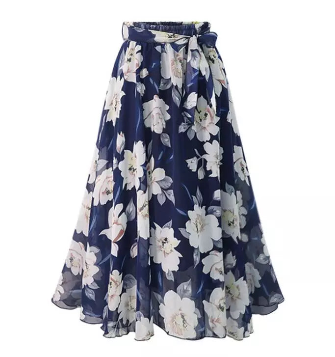 Floral Breeze New Plus Size Chiffon Skirts